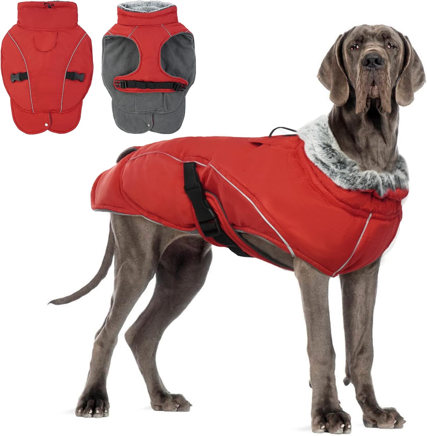 DENTRUN Dog Cold Weather Coats Winter Warm Dog Coat