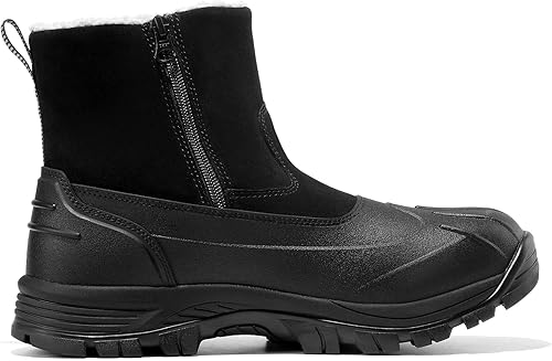 Miniatura 6 de NORTIV 8 Botas de nieve de invierno para hombre, impermeables, aisladas, sin cordones