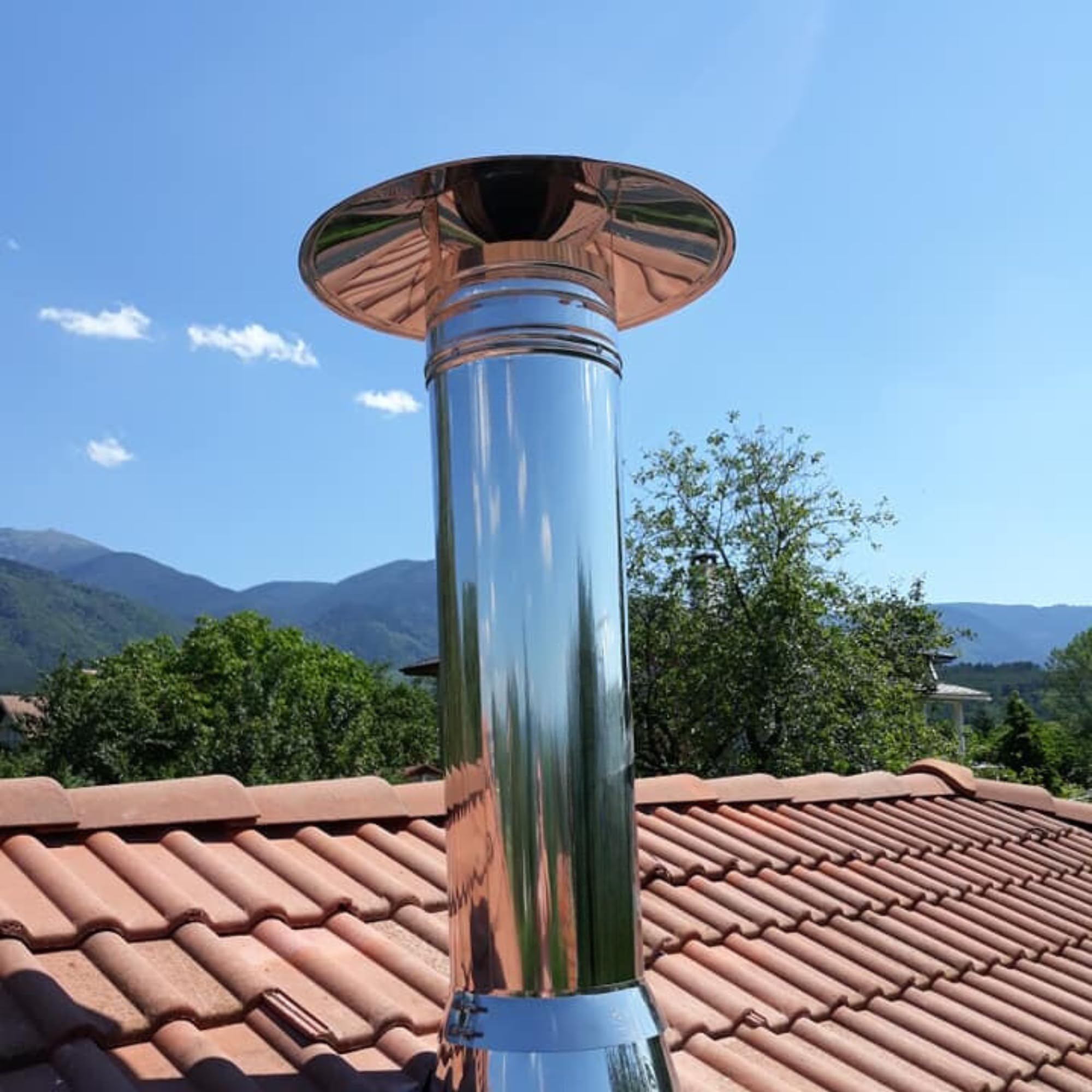 SUNIFY Cubierta para chimenea de acero inoxidable 304, cubierta para chimenea, cubierta de chimenea (250 mm)