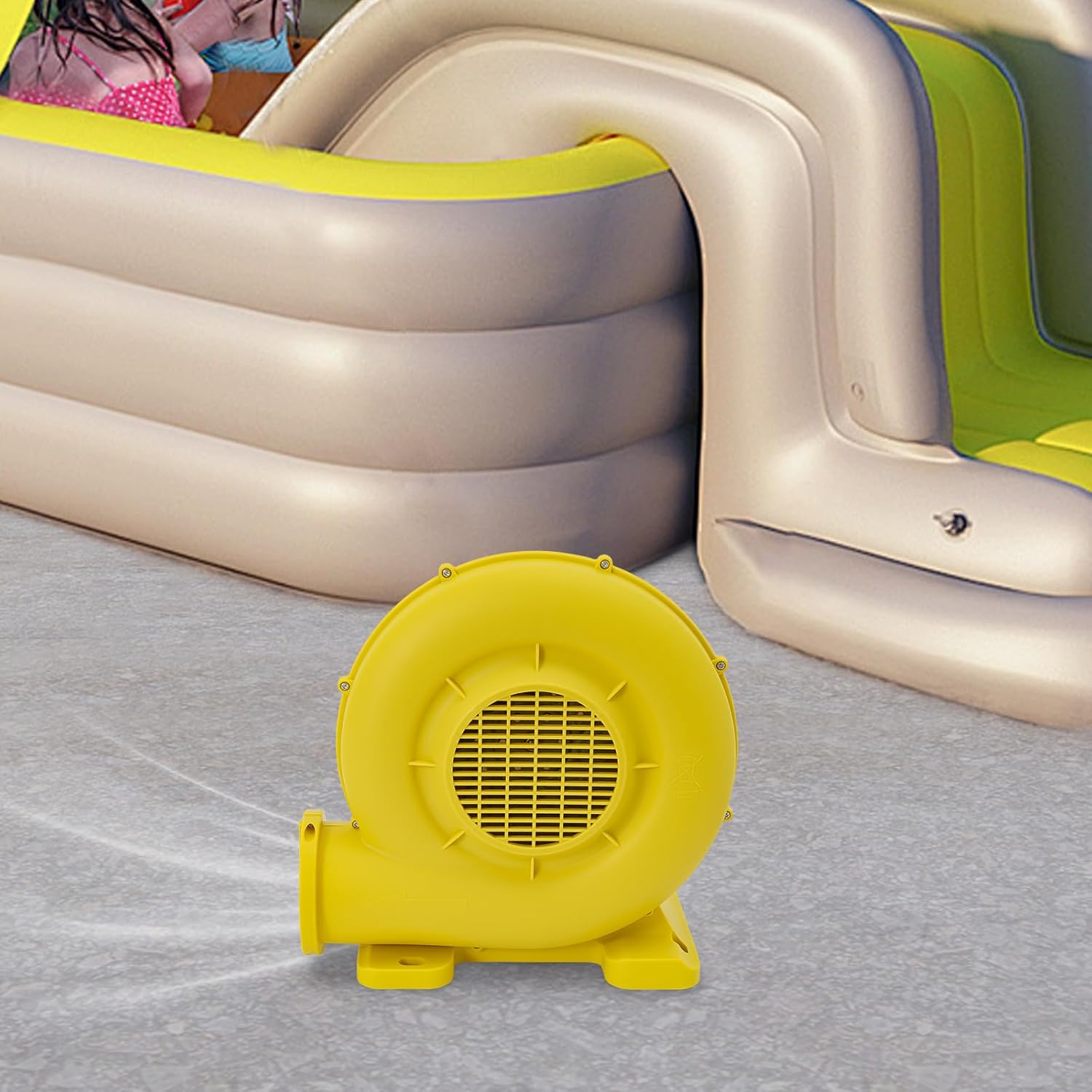 950W Inflatable Bouncer Blower High Power Air Pump 3400RPM 2300Pa Pressure Low Noise AC Motor for Bounce Houses Slides Tents Commercial Use