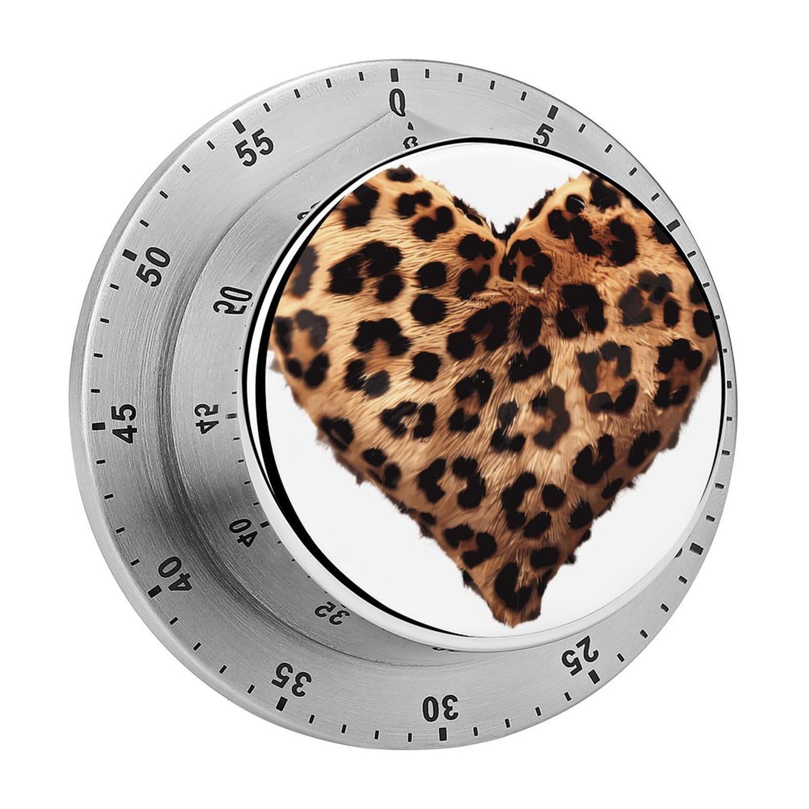 Leopard Love Heart Mechanical Rotary Timer, Used for Daily Timing