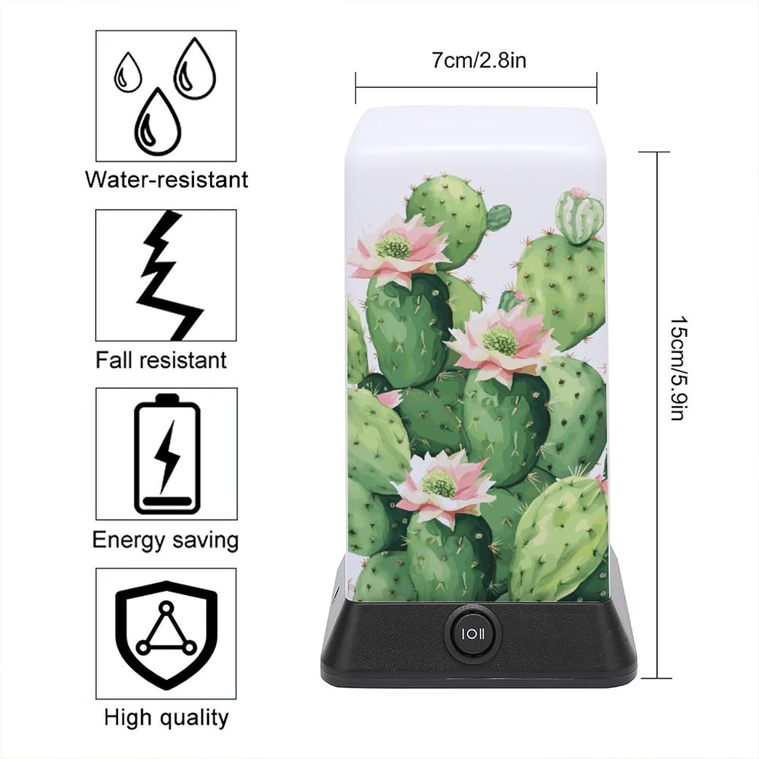 Desk Lamp Table Lamp with 2 Lighting Modes Battery Operated Green Reading Lamp for Bedroom Nightstand