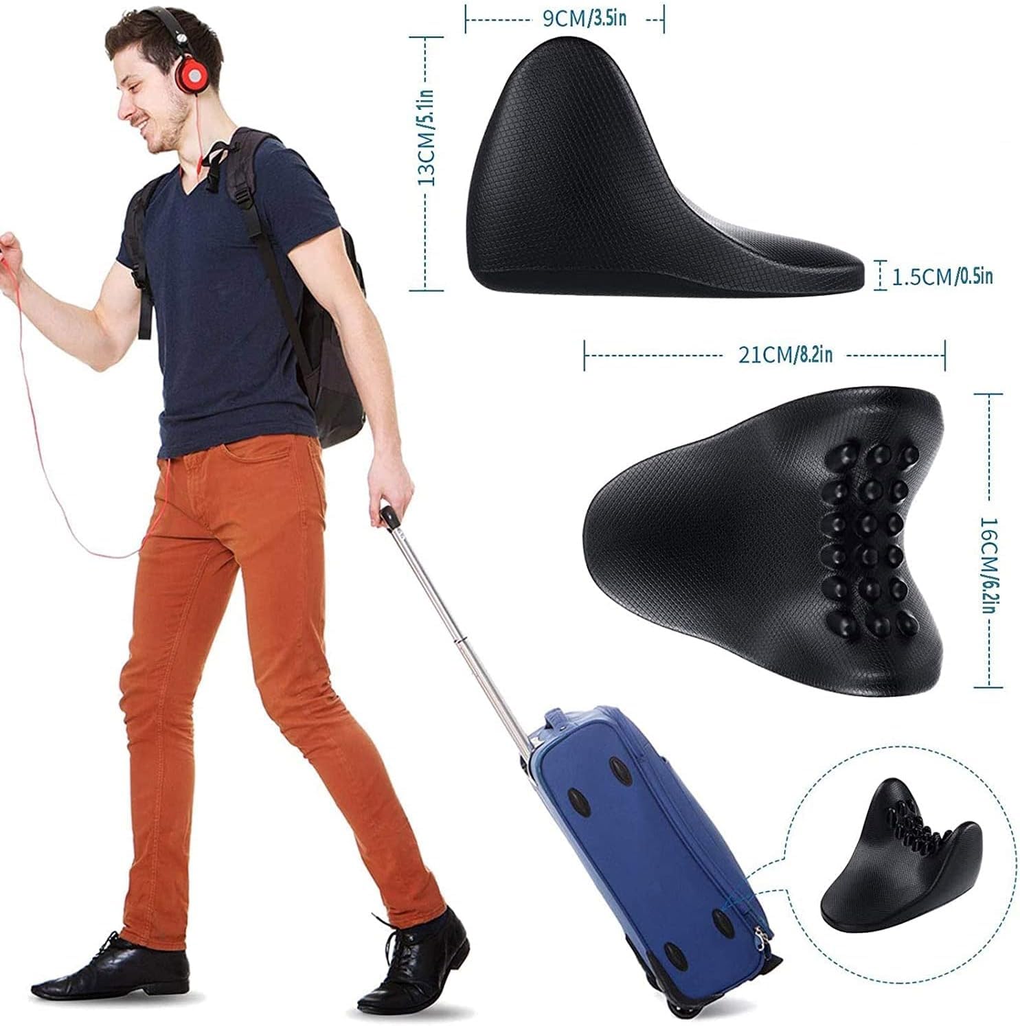 Supporto per Il Collo per Il Dolore al Collo, Cuscino di trazione cervicale, Cuscino di trazione ergonomico Portatile per alleviare Il Dolore, Dispositivo di trazione per alleviare