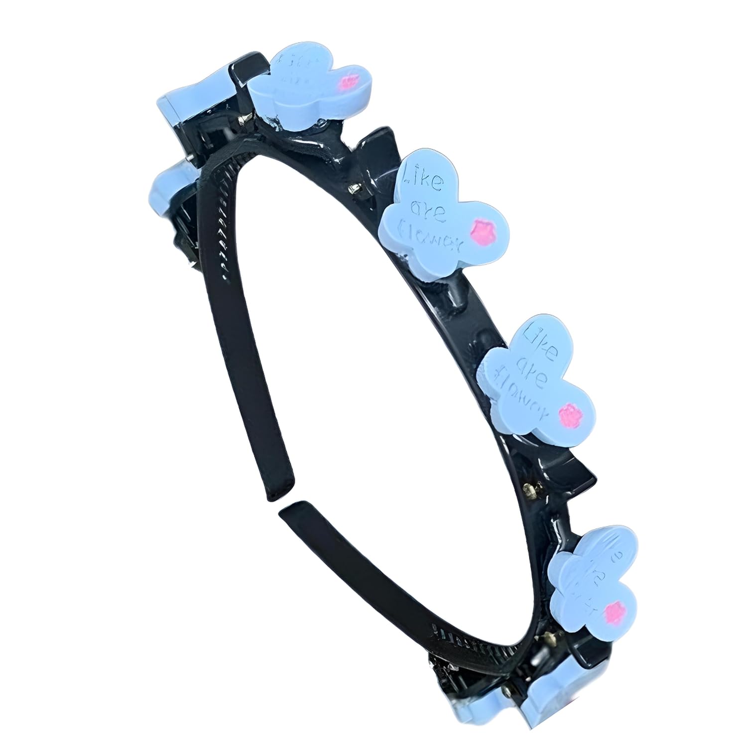 Tiara Infantil Presilhas com Borboletas Azuis, Acessório para Cabelo Meninas