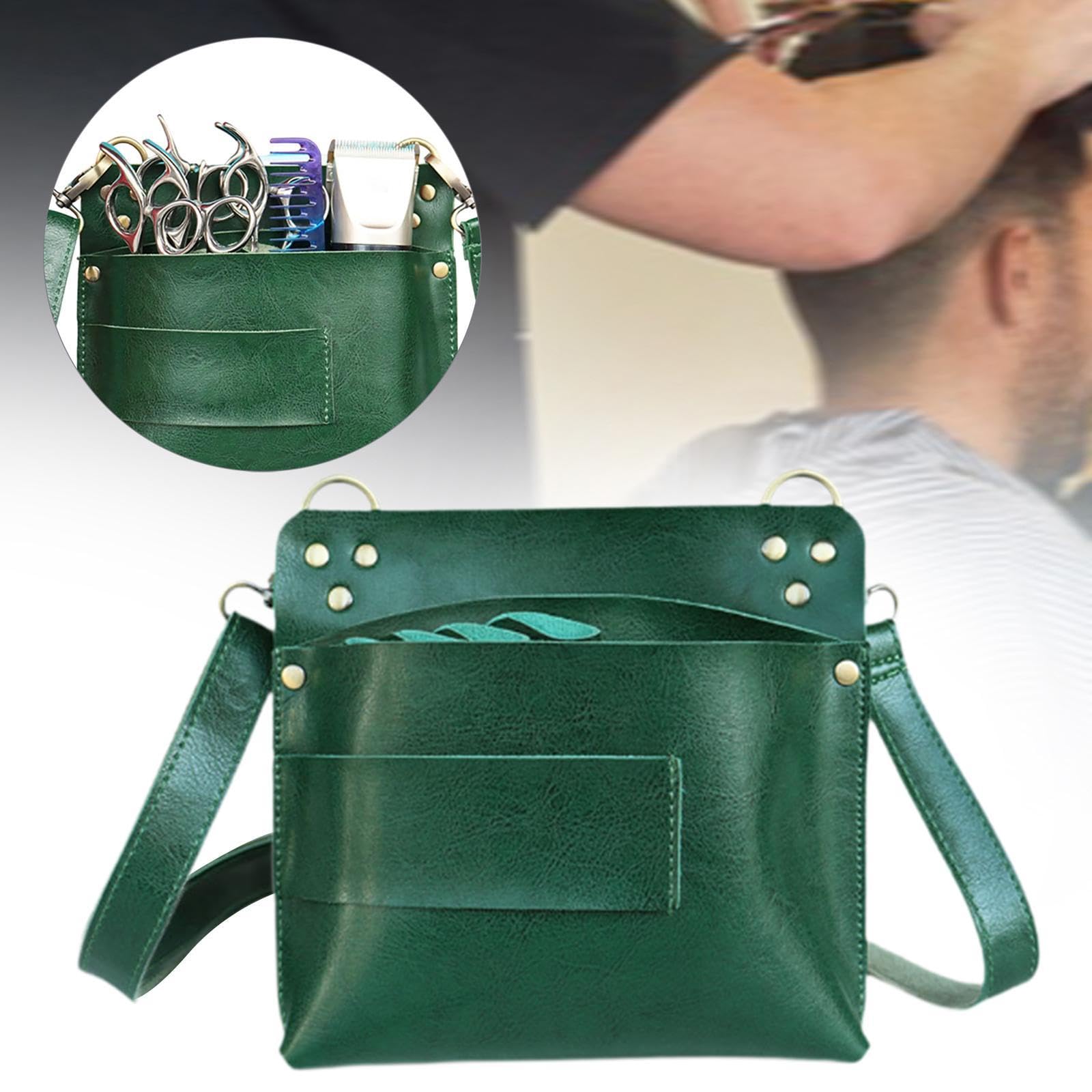 Kokiya Hairstylist Traveling Bag Stylist Tools Bag Salon Hair Essentials Scissor Pouch Scissors for Hairdressers, Green