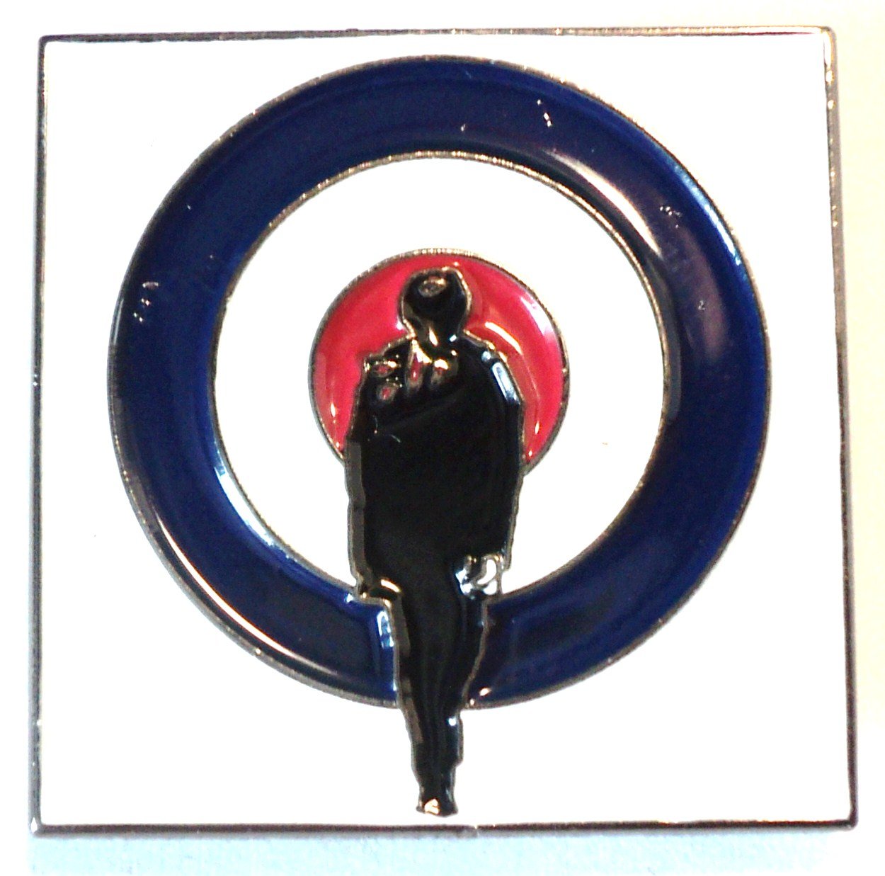 Quadrophenia 'Jimmy' On MOD Roundel Target Square Metal Enamel Badge