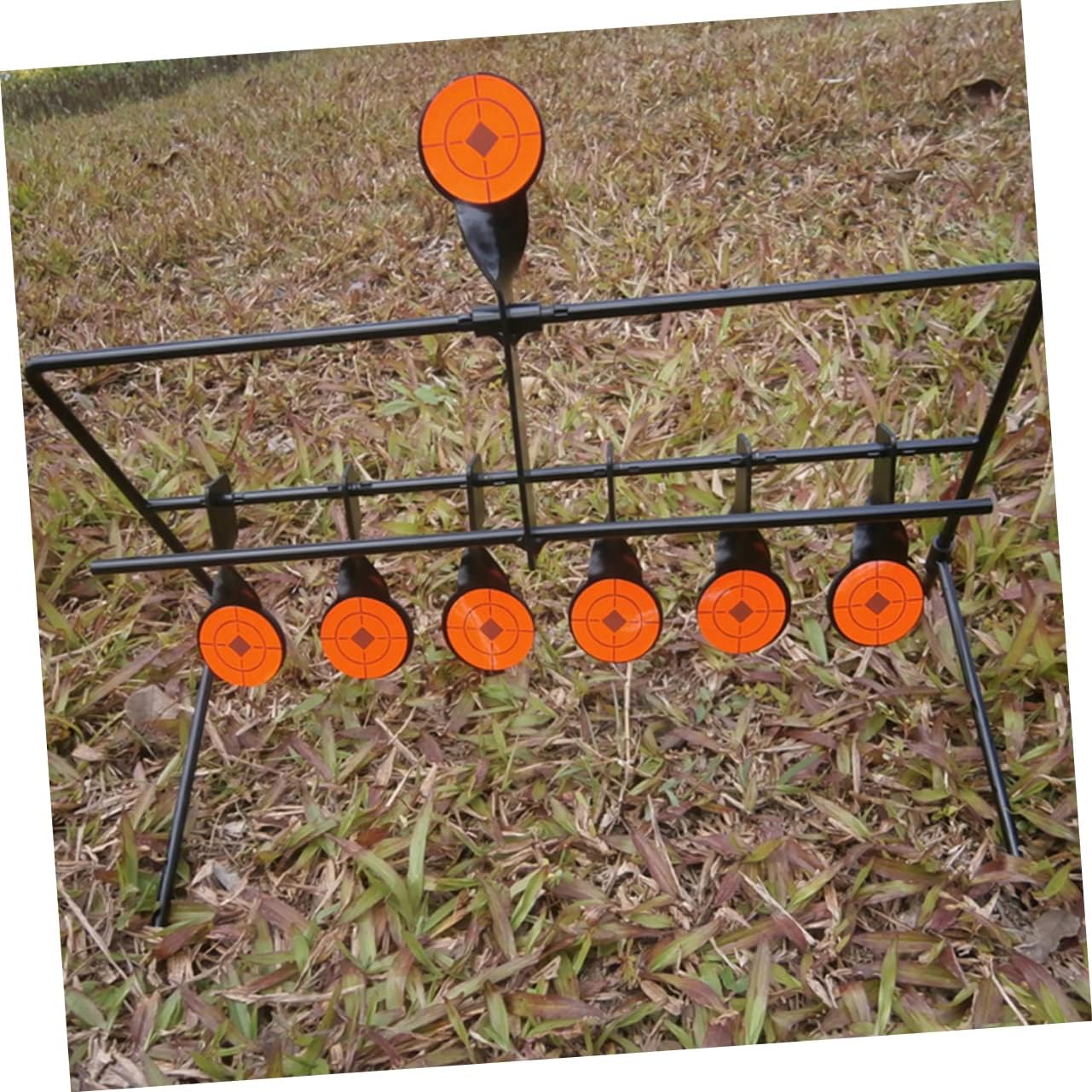BESPORTBLE Auto Reset Steel Target for Hunting Practice Durable Metal Shooting Target with Dual Sides for Continuous Skill Development Lightweight and Portable Design for Indoor and Outdoor