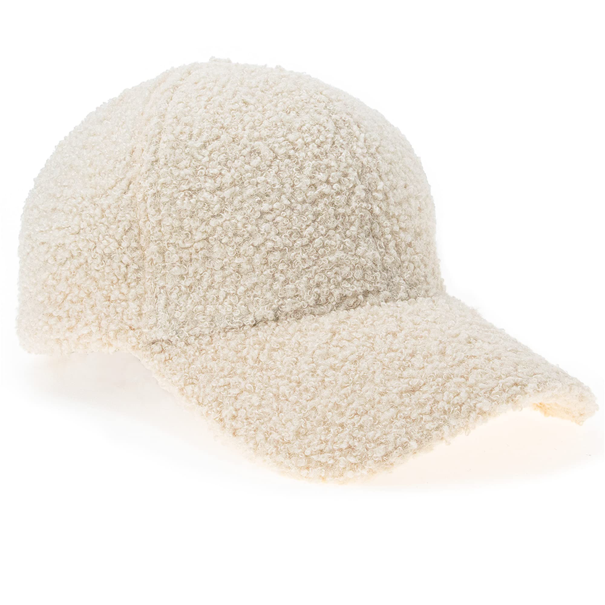 IZUSWarm Sherpa-Fleece Baseball Cap Women,Faux-Lamb Hip-Hop Baseball Hat Men,Teen Outdoor Solid-Teddy-Plush Caps Winter 22-23.5“