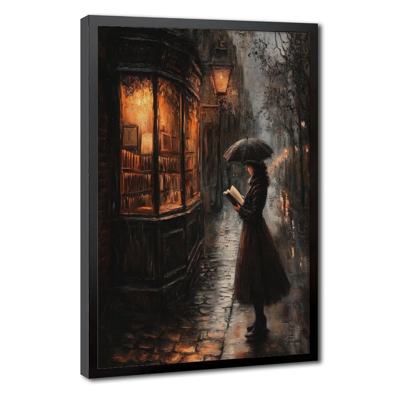 Bareronor Victorian Woman Reading Canvas Poster Bedroom Decor Landscape Office Room Decor Gift 16" L X 24" W