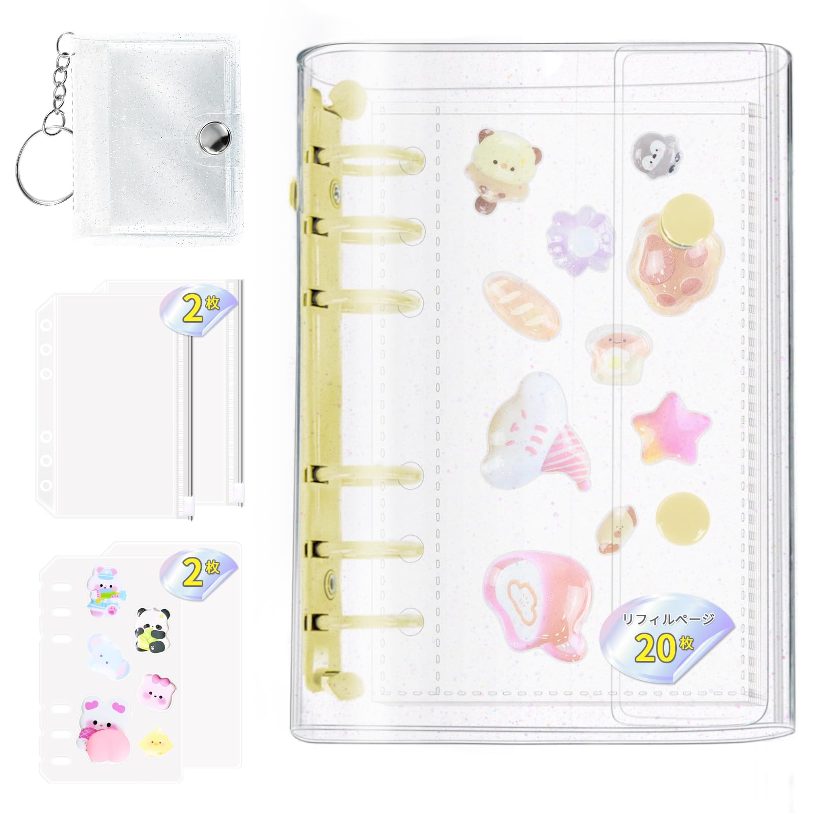 Amazon.co.jp: シール帳 A6シール帳 【0.24mm超厚リフィル+超靭性0.6mm