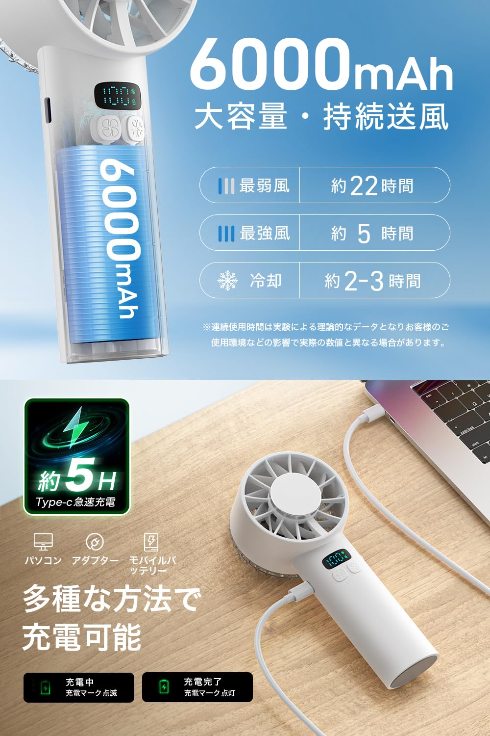 Amazon | 【2026年夏モデル】 携帯扇風機 冷却プレート ハンディファン