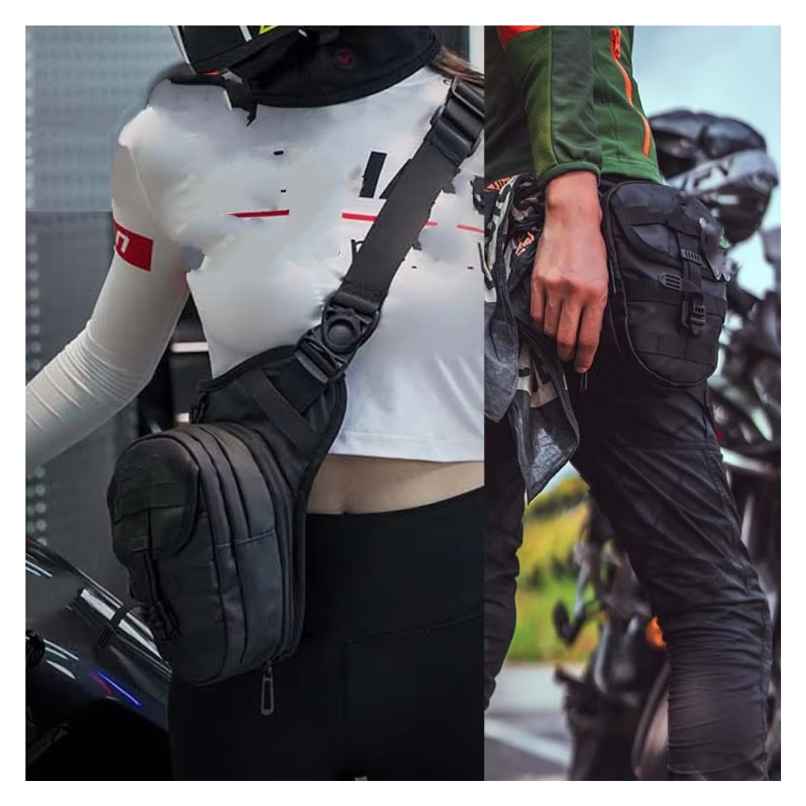 Borsa Portaoggetti Universale Motocicletta Gamba Pesca Musette Sling Parti Accessori Modifica Sostituzione Sacche Moto