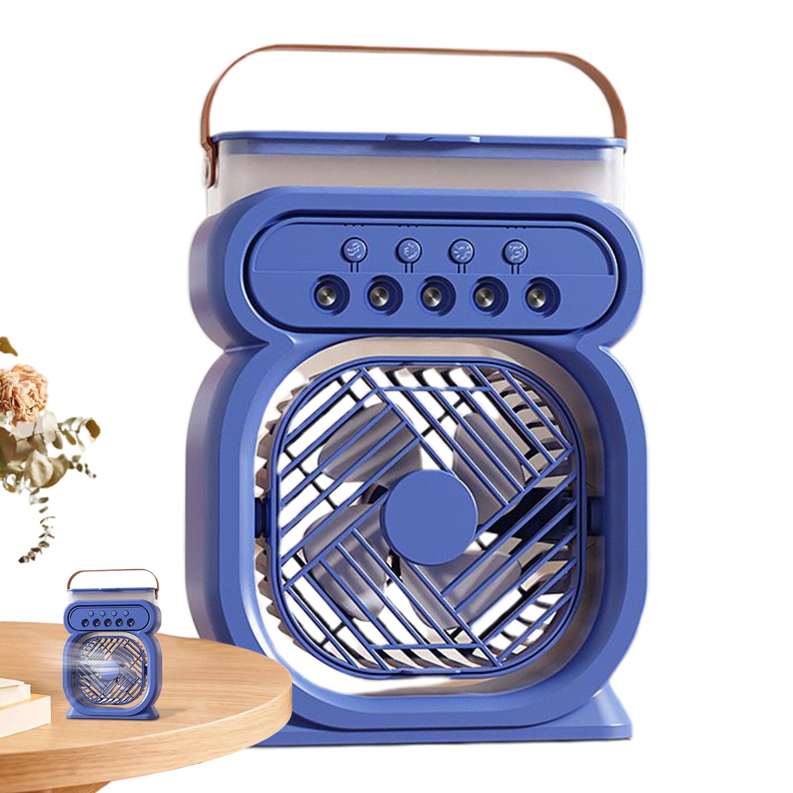 Ventilateur de brumisation portable de 450 ml avec lumière à 7 couleurs