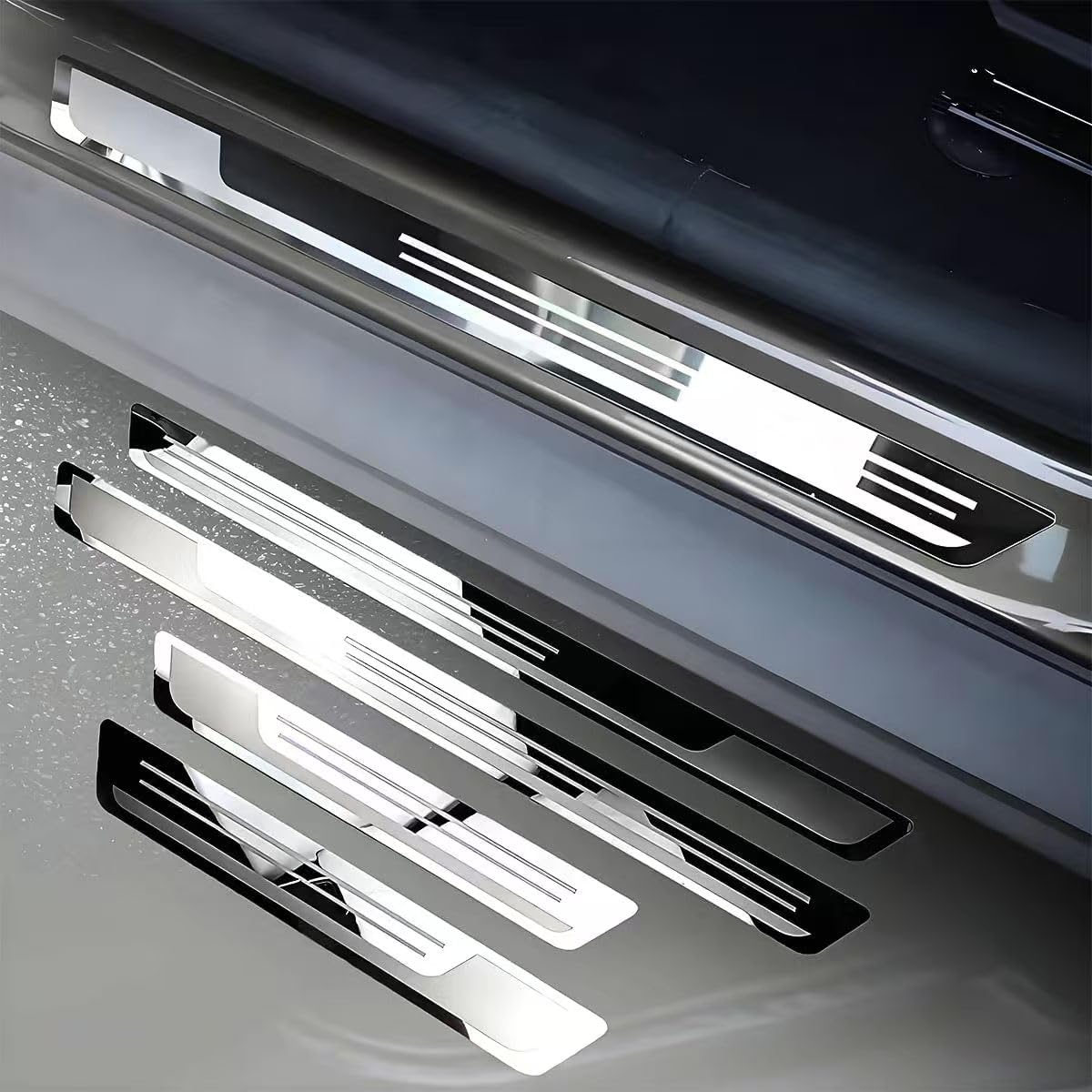 Car Door Sill Protector for Acura RDX 2006-2020 2021 2022 2023 2024 2025 YD2, Stainless Steel Door Entry Guard, Scuff Plate Cover, Anti-Scratch Protection Trim,Automotive Threshold Pedal,4Pcs Set