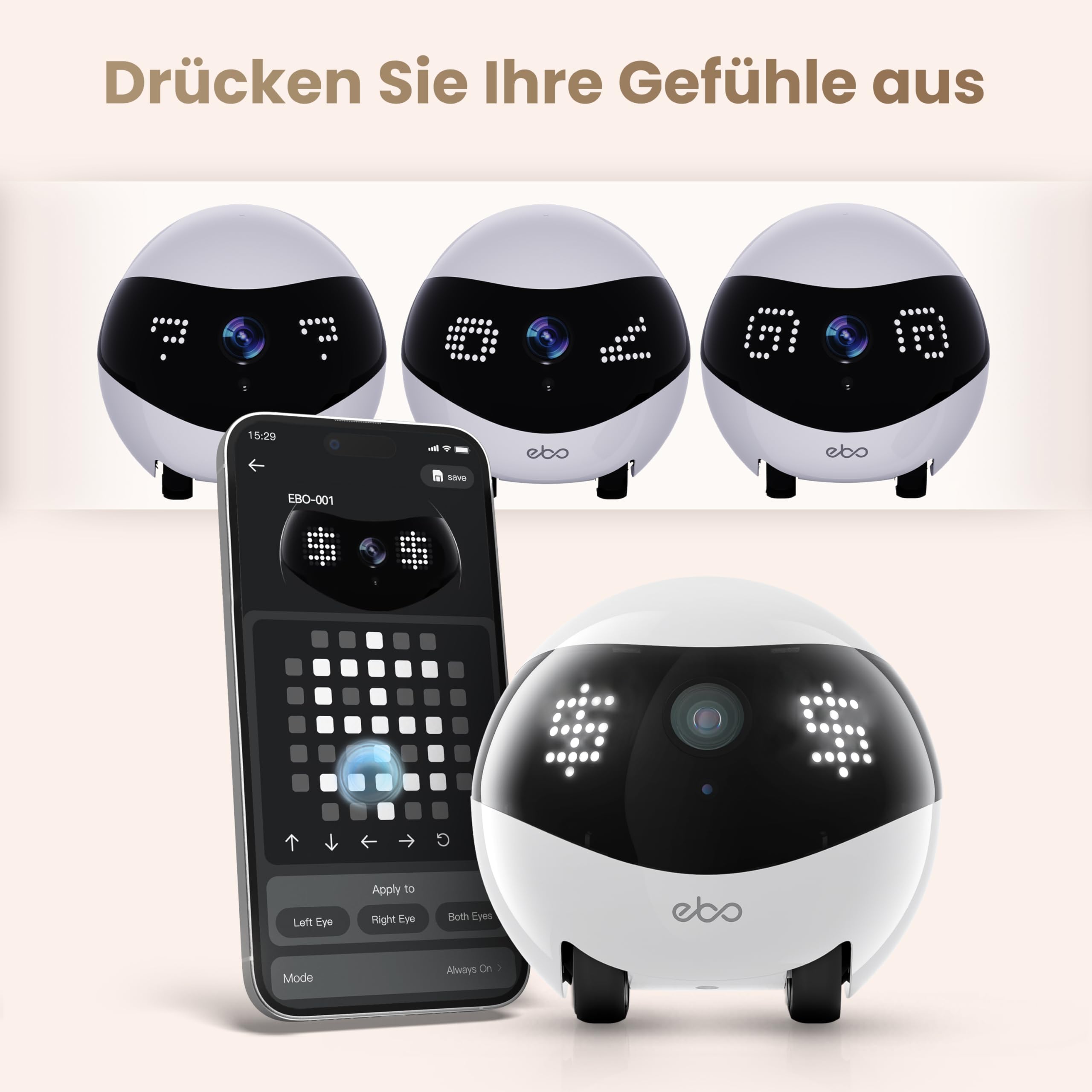 Enabot EBO Air 2 FamilyBot-Intelligenter 2K Telecamera di sorveglianza Robot con autoscarica, robot Patrol per la sorveglianza domestica, telecamera wireless per cani e gatti con visione notturna
