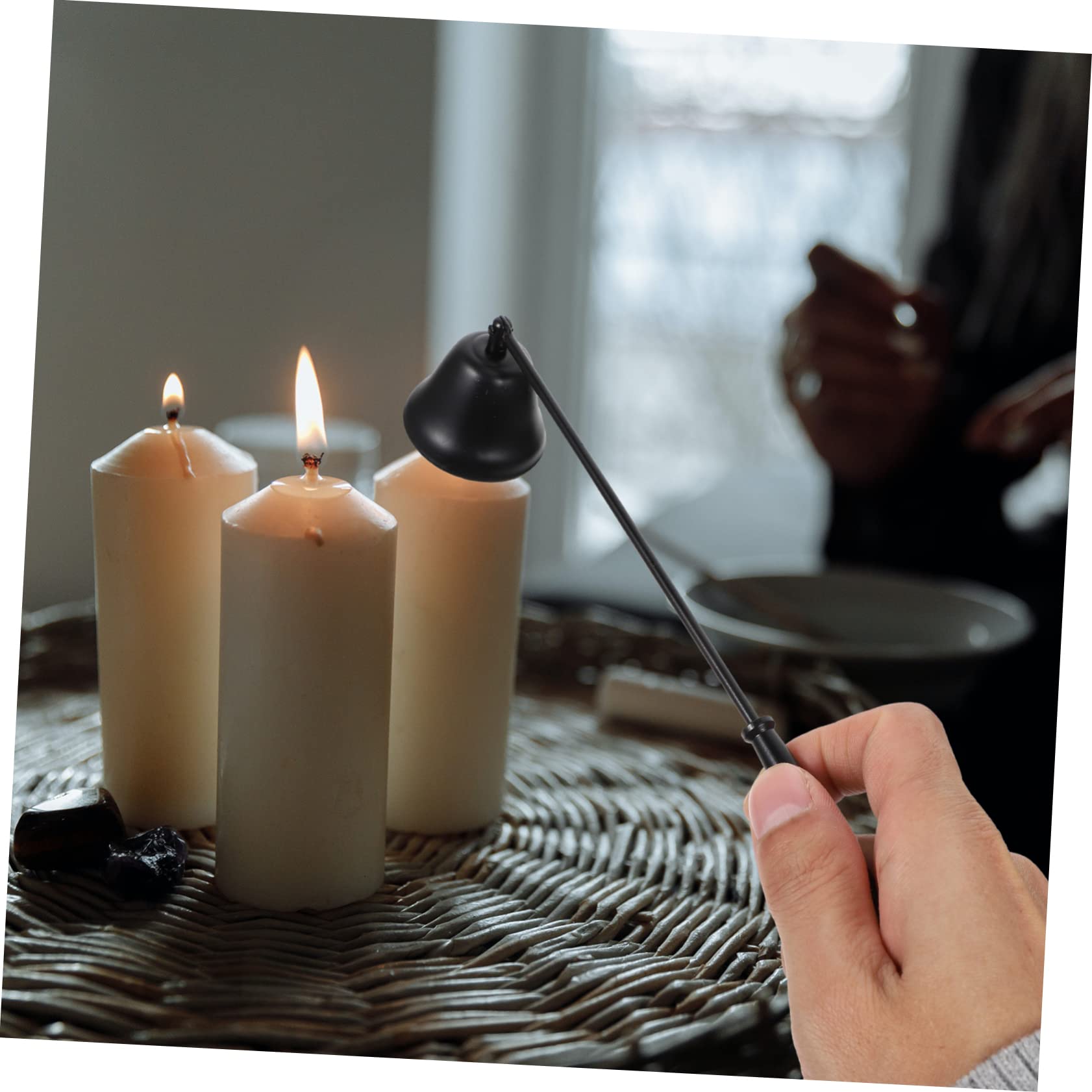 Set Spegnicandela Nero in Ferro per Candele Profumate