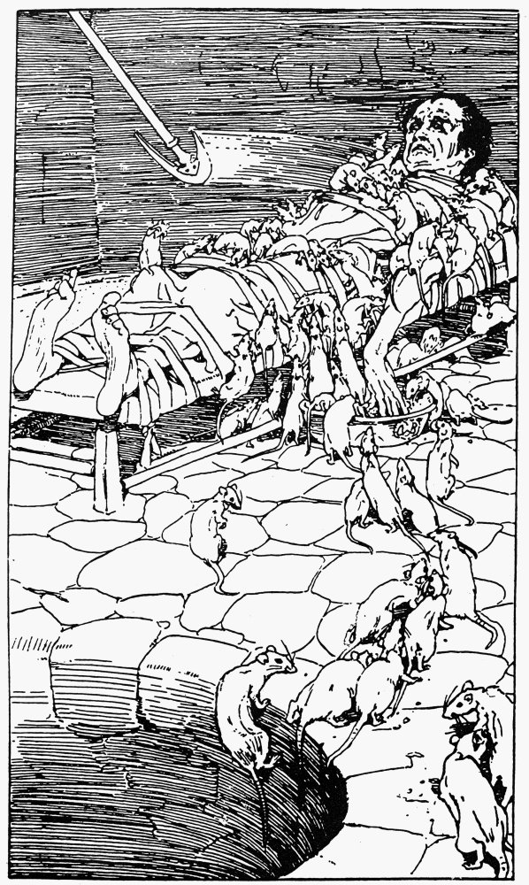 Poe Pit And Pendulm 1842 NThe Vermin Frequently Fastened Their Sharp Fangs In My Fingers Pen-And-Ink Drawing From An Edition Of Edgar Allan PoeS The Pit And The Pendulum First Published In 1842 Poster