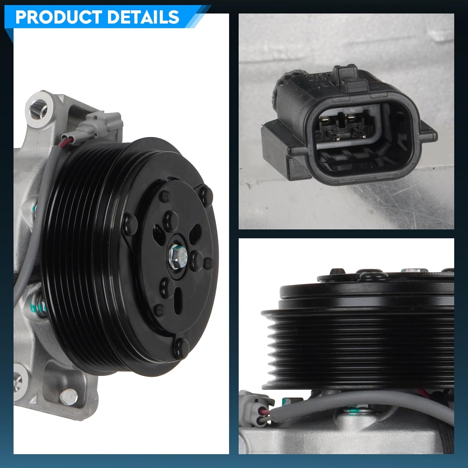 TadaMark A/C Air Compressor with Clutch Fit for Infiniti Q50 2016-2021 3.0L, for Infiniti Q50 2014-2015 3.7L, for Infiniti Q60 2017-2020 3.0L