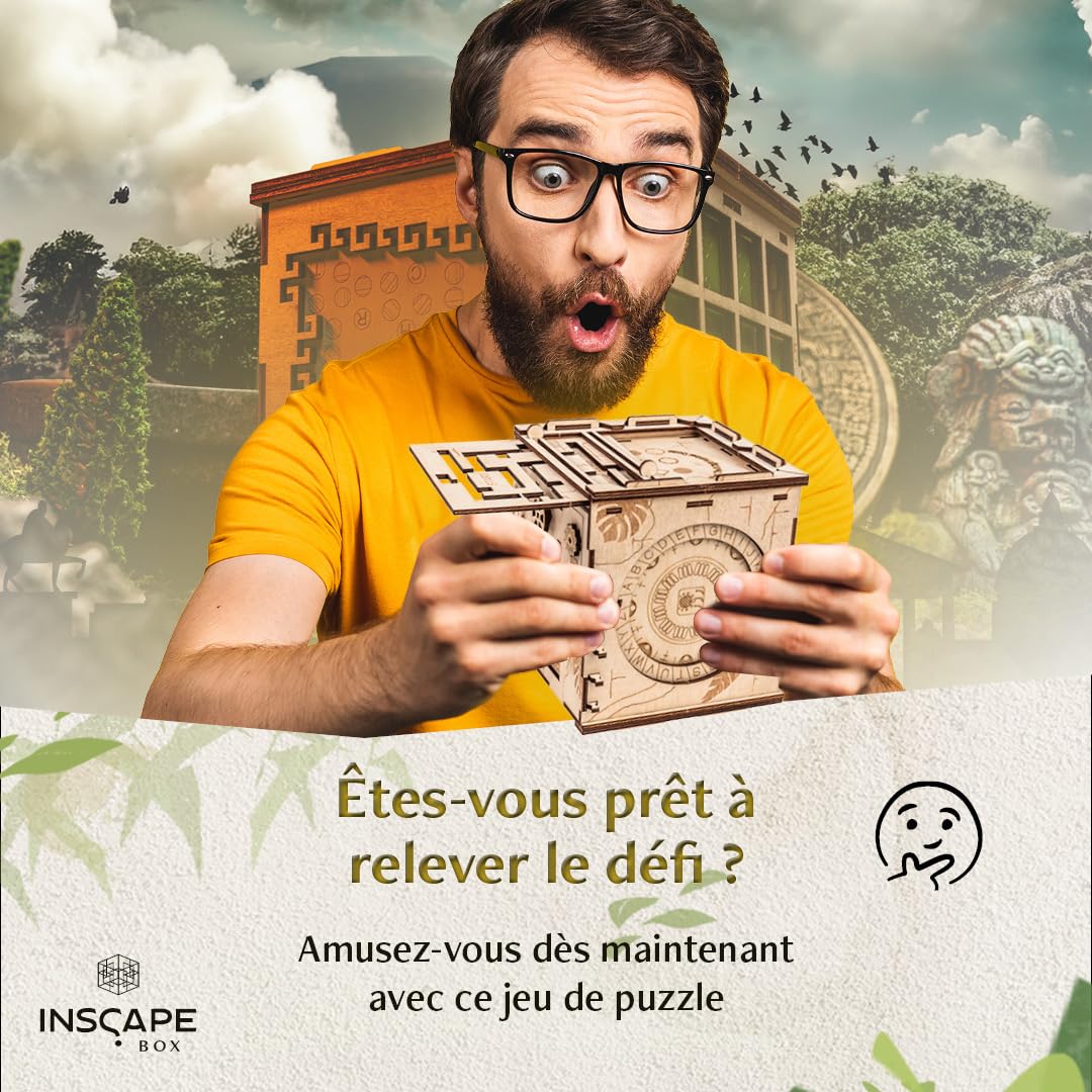 INSCAPE Maya's Myths - Boîte à Puzzle Avec Compartiments Cachés - Puzzles de Salle d'Évasion - Casse-Tête Pour Adultes