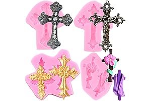 ZiXiang Cross Mold Fondant Baptism Cake Decorating