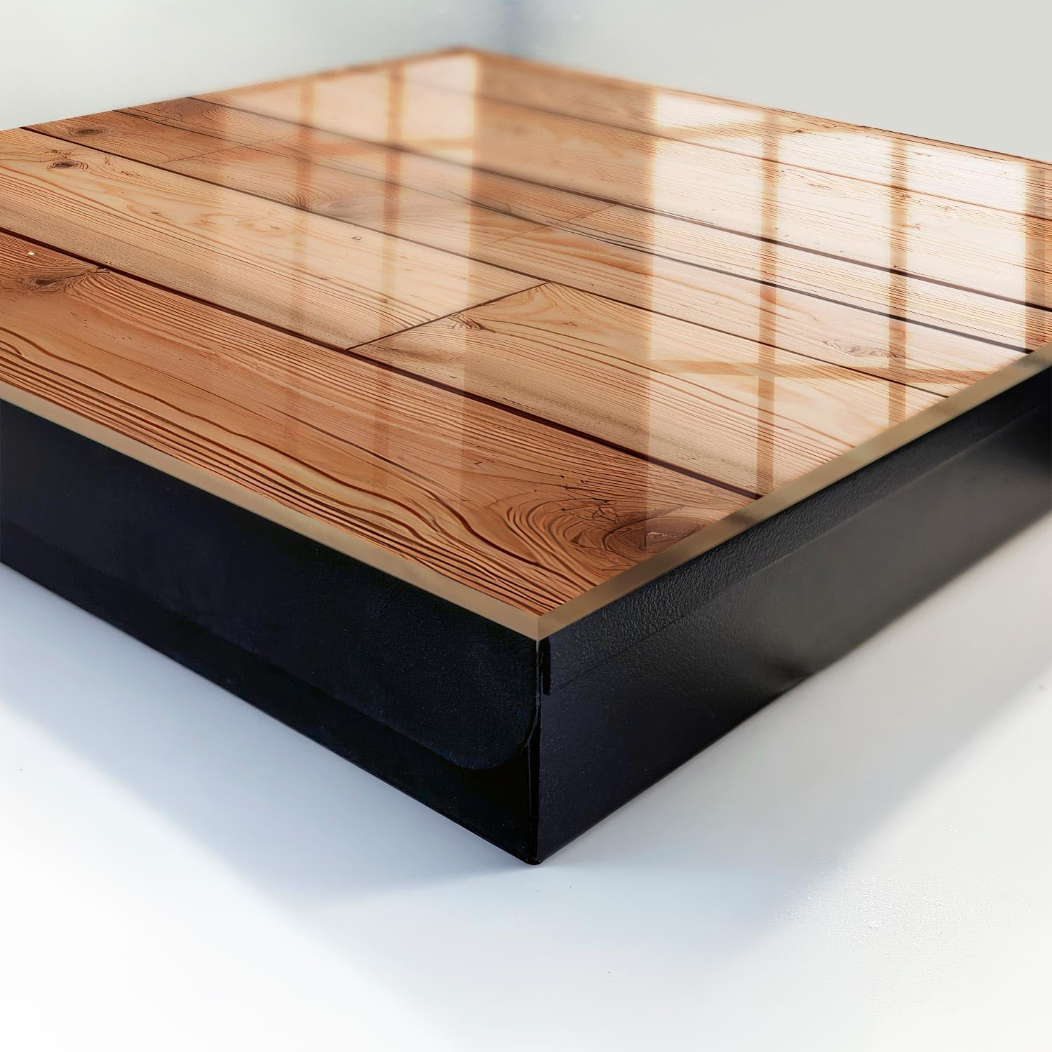 Portachiavi da muro 30x30 cm Tavole di legno Porta Sinistra Nero | Appendiabiti | Bacheca | Vetrinetta | Nicchia | Casellario | Armadio | Gancio | Quadro | Mobiletto | Contenitore | Supporto