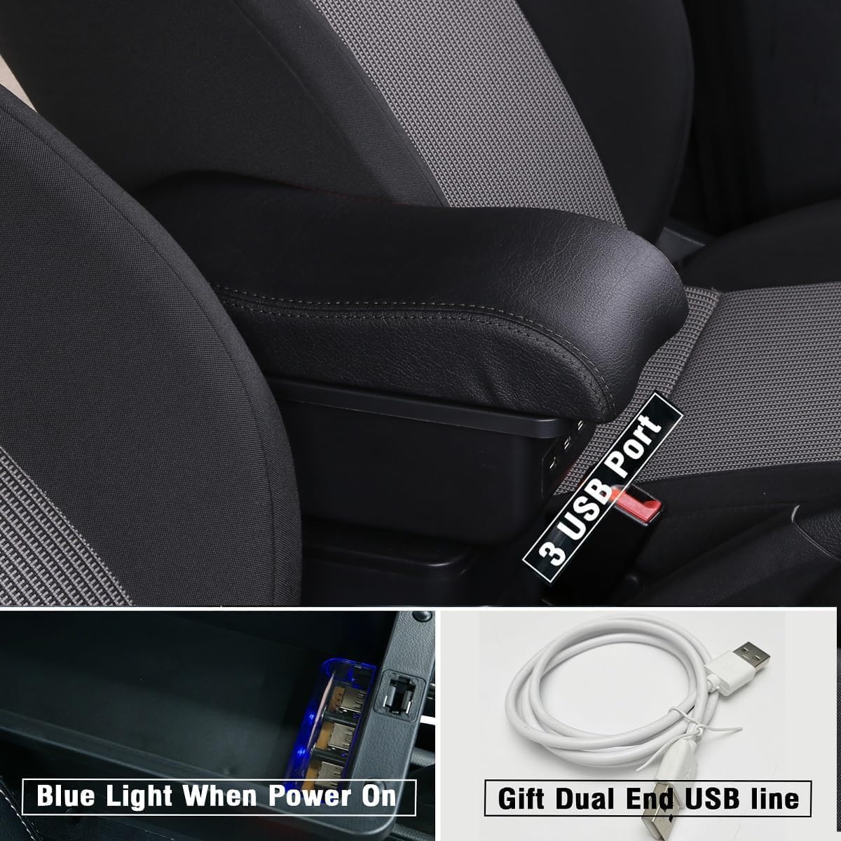 Car Armrest Box For VW Touran L 2016-2018, Konsola środkowa Części do przechowywania Auto Części Środkowe Tapicerowane Schowek