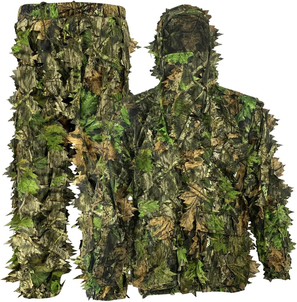 Leafy Suit - Hunting Gear Suit for Men, Camo Breathable Jacket, Hunting Accessories, Mossy Oak Country DNA Pattern