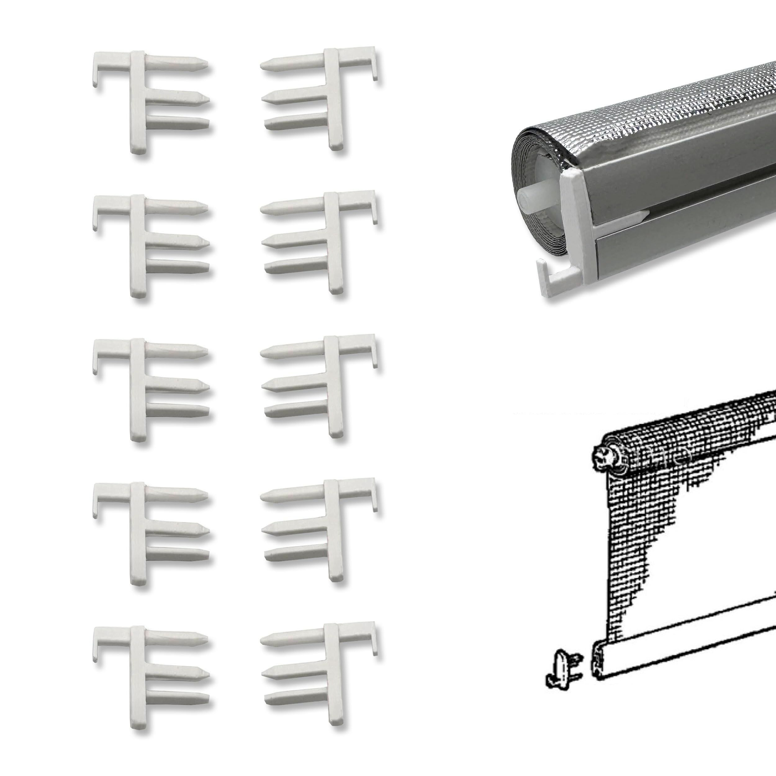 YUCKMZ Endstücke Für Rastrollo 2000 - 5 Paar Ersatzteile Für Wohnwagenfenster, Weiß