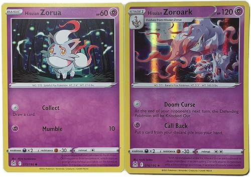 Hisuian Zoroark 076/196 - Origen perdido - Juego de cartas Pokemon Evolution - Holo o Holo inverso