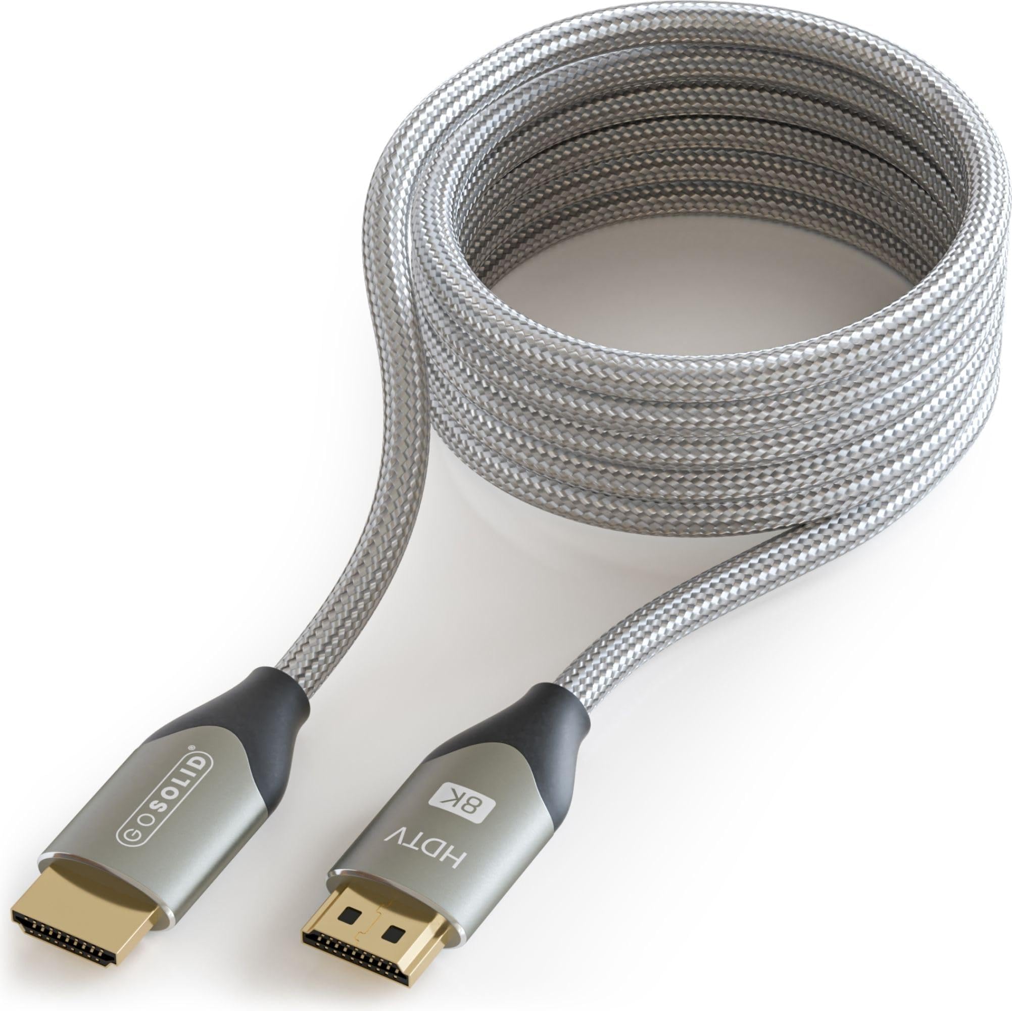 GO SOLID! HDMI 2.1 Cable 8K 60Hz - 4K 120Hz Adecuado para PS5/PS4/ Xbox Series X/Monitor/Portátil 10 metros