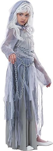 Miniatura 3 de Disfraz infantil de belleza embrujada de California Costumes, M, Blanco Gris
