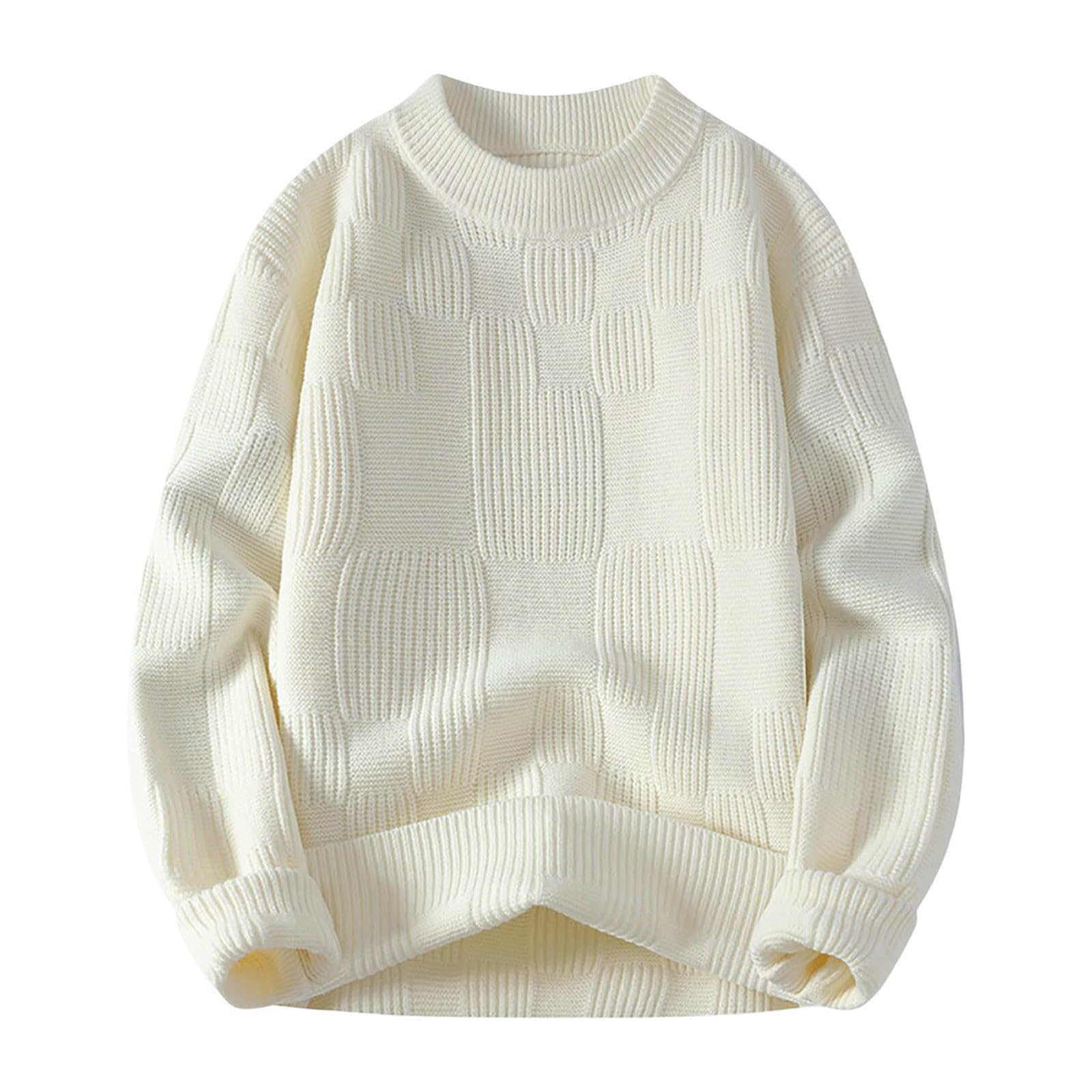 Jersey Hombre Invierno SuéTer Manga Larga Suéter Hombre Casual de Manga Larga, Estilo Exterior Sin Capucha, para Otoño Invierno