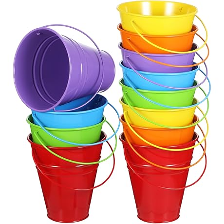 Sadnyy Easter Plastic Bucket See-Through pail for Kids