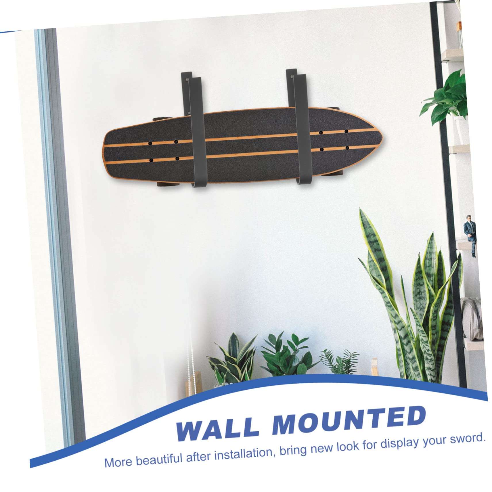 Cabilock Supports De Ski Muraux Lot De 4 Support De Skateboard en Métal Support De Snowboard Robuste Et Robuste Adapté Aux Planches De Ski Et Snowboards