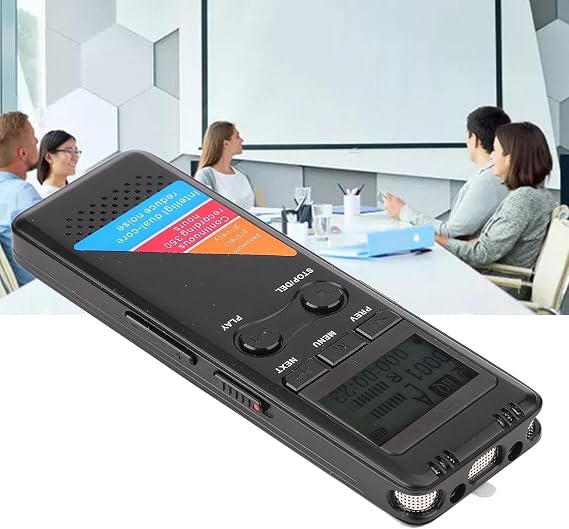 Dijital Led Ekranlı Profesyonel 32 GB Ses Kayıt Cihazı MP3 Çalar 350 saat Kayıt