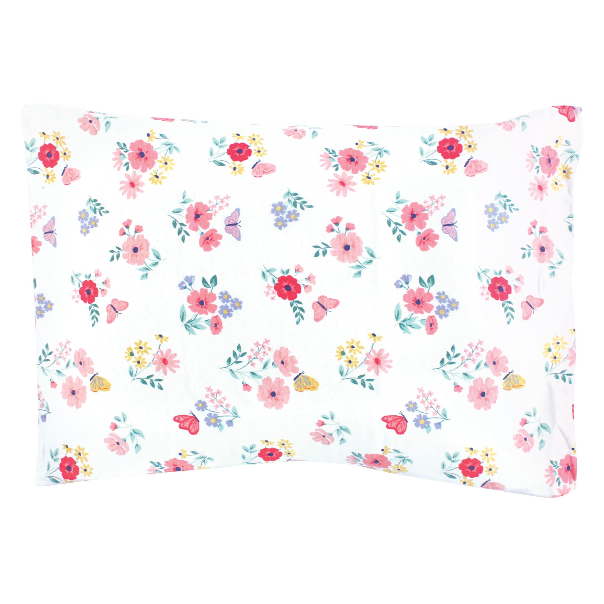 Hudson Baby Unisex Baby Cotton Toddler Pillow Case, Butterfly Floral, One Size