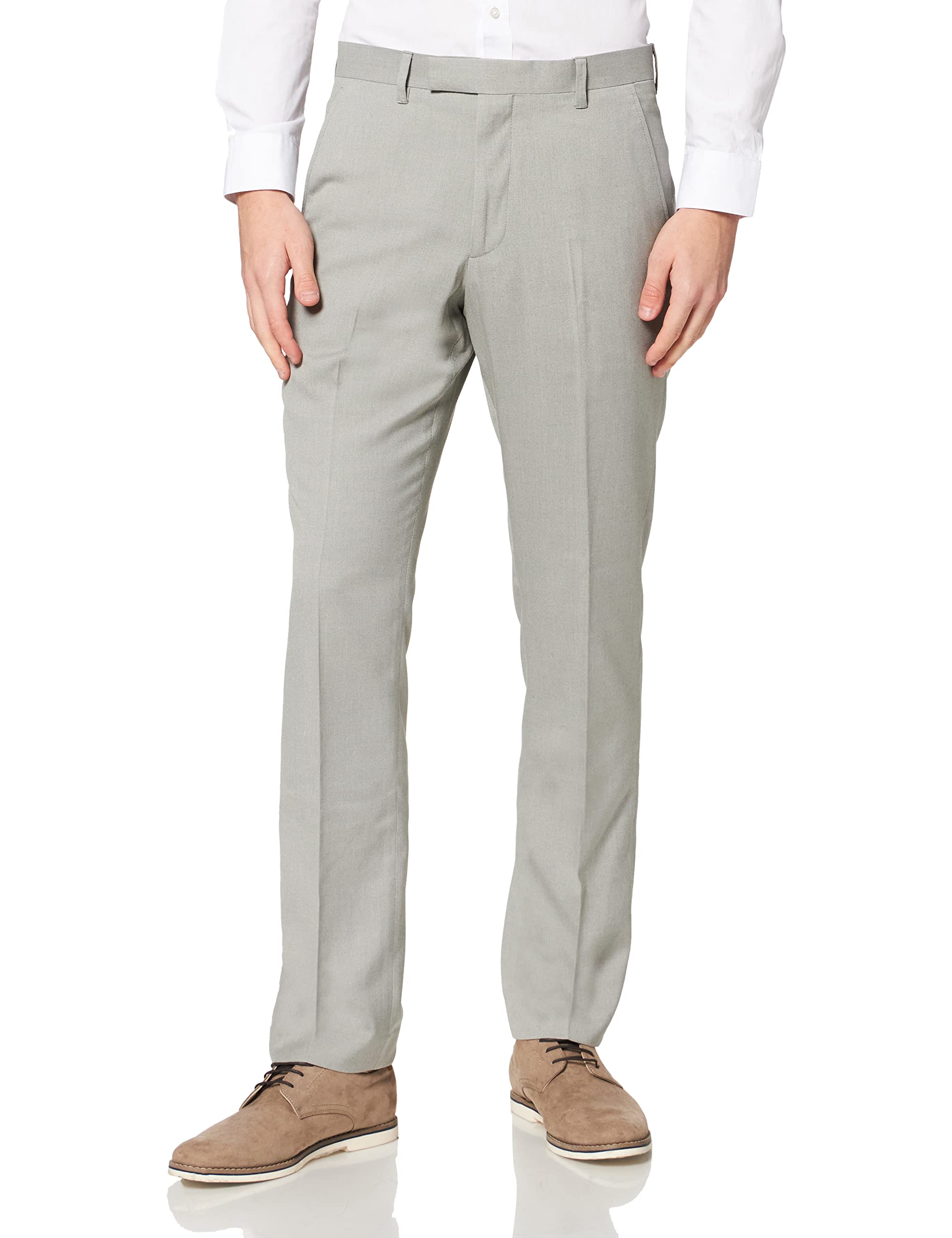 find.Men's Rayleigh Textured Regular Trouser Chino Trousers, Green (Sage Light Green), W38/L32 (Manufacturer Size:38)