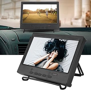7inch 1024x600 Portable Monitor with HDMI, VGA and AV Input, Multi-function Display Ultralight Weight, Wireless Remote Control External Monitor for Raspberry Pi, Car Display, CCTV, etc