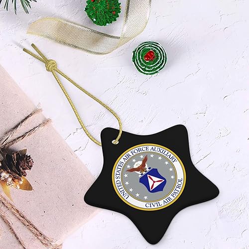 Miniatura 2 de Patrulla Aérea Civil Adornos Colgantes de Cerámica Adornos Colgantes de Árbol de Navidad Decoración de Cerámica Adorno de Cerámica para Navidad