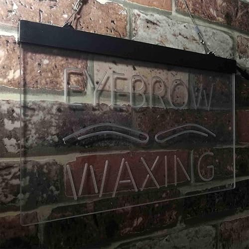 Miniatura 4 de Muestra de neón LED de doble color con cera de cejas blanco y morado 12 x 8 pulgadas st6s32-i3834-wp