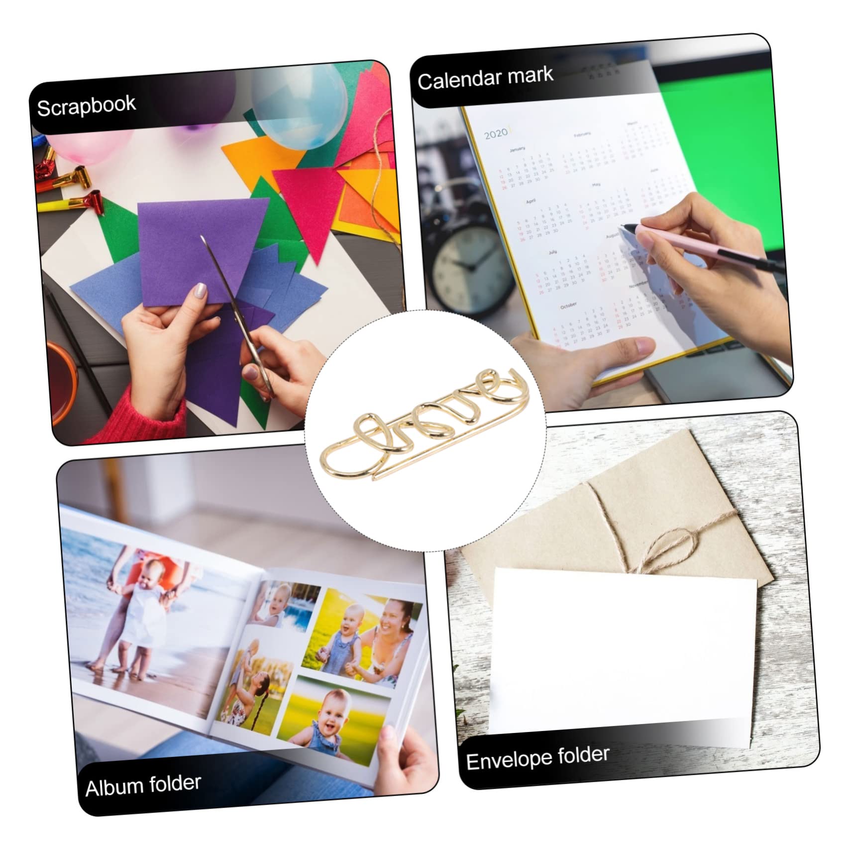 ARTIBETTER 3 Sätze Geformte Büroklammern Mini -papierclips Clips (Hochzeit Büroklammer Büroklammern Groß Büroklammern Jumbo Bunt Kleine Büroklammer Büroklammer 100 Stück * 3
