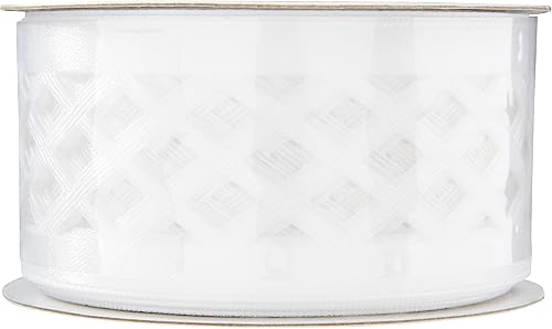 Miniatura 5 de Offray Cinta decorativa y de satén de 1.5 pulgadas de ancho, 9 pies en total, color blanco