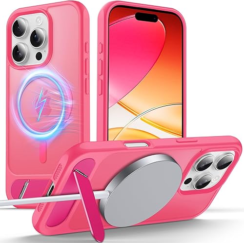 Anqrp Magnetic Case for iPhone 16 Pro, Innovative Invisible Stand, [Compatible w