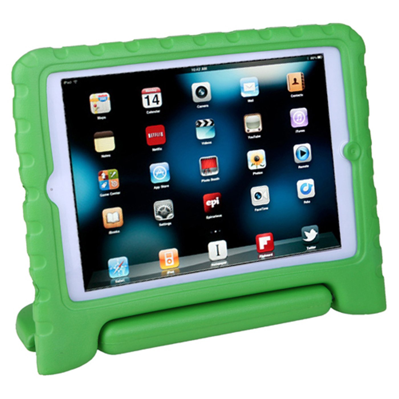 HDEKids Case for iPad Mini 2 3 -Shock Proof Rugged Heavy Duty Impact Resistant Protective Cover Handle Stand for Apple iPad Mini 1 2 3 Retina (Green)