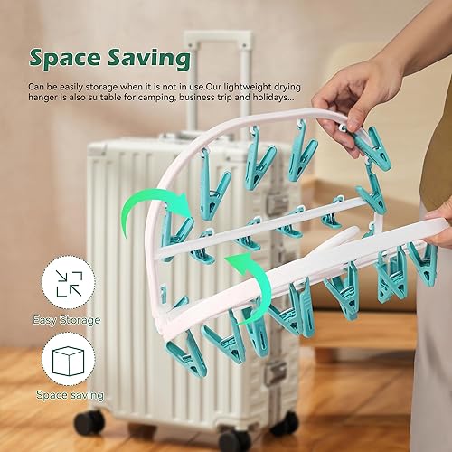 Miniatura 6 de Percha de secado de plástico PP de alta calidad, estante de secado antioxidante para ropa, calcetines, lencería, delicadas, colgador de secado con