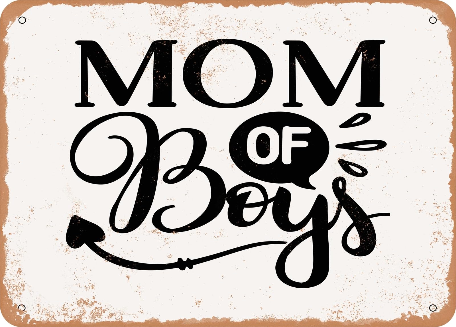 Metal Sign - Mom of Boys - 2 - Vintage Look Sign home decor