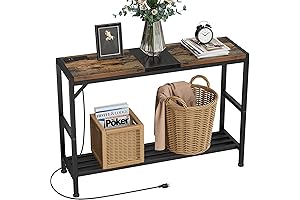 Egepon Table for Under Window:Rustic Charm for Your Space