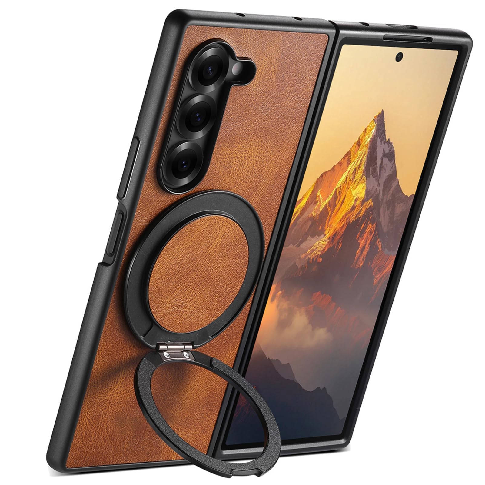 Custodia Pelle Per Samsung Galaxy Z Fold 8 Ultra, Anello Business