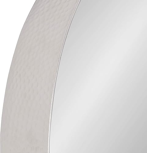 Miniatura 3 de Kate and Laurel Samana - Espejo redondo moderno con marco de metal, 24 pulgadas de diámetro, plata, decoración de pared glamorosa para cualquier