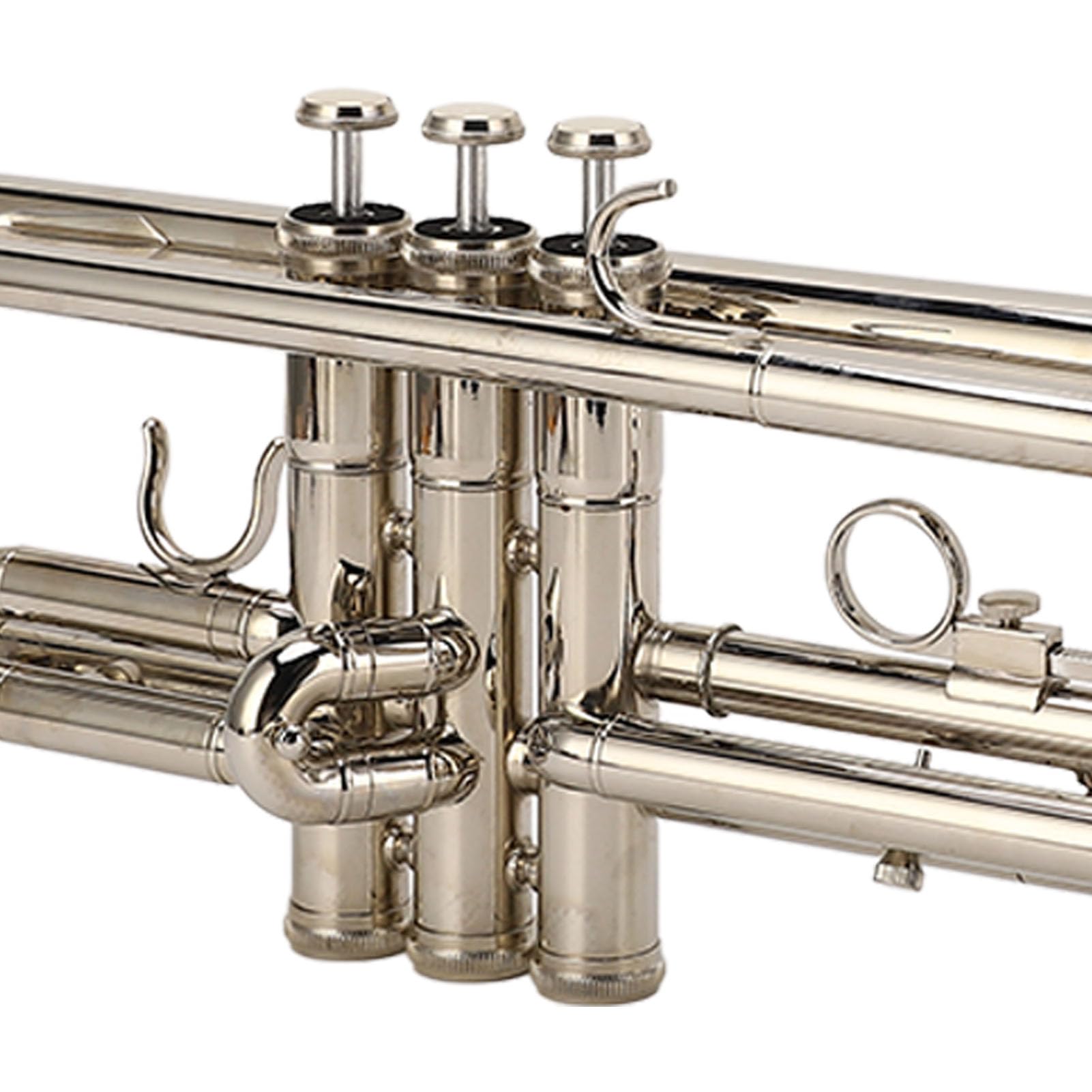 RiToEasysports Tromba in Sib Standard di Alta qualità con Bocchino, Suono Brillante per Musica Ad Alto Volume, Ottone/argento, Principianti/studenti